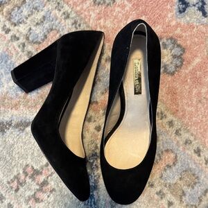 Louise et Cie suede block heel
